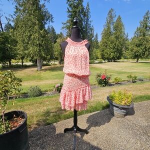 Vistique Floral Pink Dress For Women Sz S See Pictures For Details